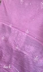 将图像加载到图库查看器中, Women's Lakhnavi Handcrafted Mul Chanderi Unstitched Chikankari Full Suit Material - HONC0328324