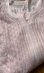 Load image into Gallery viewer, Safiya Women's Lakhnavi Handcrafted Viscose Georgette Chikankari Kurti - HONC0300299