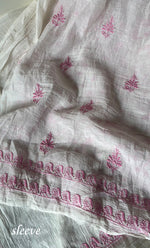将图像加载到图库查看器中, Women's Lakhnavi Handcrafted Mul Chanderi Unstitched Kurta And Dupatta Set - HONC0278937