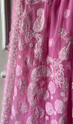 将图像加载到图库查看器中, Samaira Women's Lucknowi Handcrafted Faux-Georgette Chikankari Saree - HONC0223875