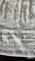 将图像加载到图库查看器中, Saima Women's Lakhnavi Handcrafted Pure Silk Georgette Chikankari  Kurti Fabric - HONC0229269
