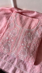 将图像加载到图库查看器中, Laiba Women's Lakhnavi Handcrafted Mul Chanderi Semi - Stitched Anarkali And Dupatta Set - HONC0275208