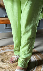 Load image into Gallery viewer, Rashida Women's Lakhnavi Handcrafted Muslin Chikankari Kurta And Pant Set - HONC0290984