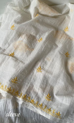 将图像加载到图库查看器中, Women's Lakhnavi Handcrafted Mul Chanderi UnStitched Kurta And Dupatta Set - HONC0317075