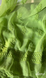 将图像加载到图库查看器中, Women's Lucknowi Handcrafted Faux-Georgette Chikankari Suit Material - HONC0277976
