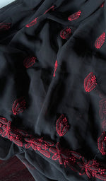 将图像加载到图库查看器中, Women's Lucknowi Handcrafted Faux-Georgette Chikankari Suit Material - HONC0277968