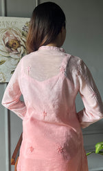 Load image into Gallery viewer, Rashida Women's Lakhnavi Handcrafted Muslin Chikankari Kurta And Pant Set - HONC0300572