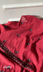 Load image into Gallery viewer, Women's Lakhnavi Handcrafted Unstitched Mul Chanderi Kurta And Dupatta Set - HONC0324074