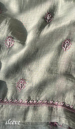 将图像加载到图库查看器中, Women's Lakhnavi Handcrafted Mul Chanderi Unstitched Kurta And Dupatta Set - HONC0287727