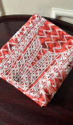 Load image into Gallery viewer, Women's Lakhnavi Handcrafted Cotton Chikankari Unstitched Kurti Fabric - HONC0268845