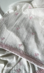 Load image into Gallery viewer, Women's Lakhnavi Handcrafted Mul Chanderi Unstitched Kurta And Dupatta Set- HONC0321260