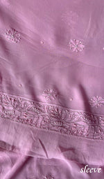 Load image into Gallery viewer, Women's Lakhnavi Handcrafted Viscose Georgette Chikankari Full Suit Material - HONC0267287