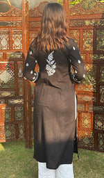 Load image into Gallery viewer, Women's Lakhnavi Handcrafted Cotton Chikankari Kurti - HONC0268636