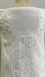 将图像加载到图库查看器中, Saziya Women's Lakhnavi Handcrafted Mul Chanderi Semi - Stitched Kurta And Dupatta Set- HONC0222858