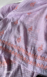 Load image into Gallery viewer, Women's Lakhnavi Handcrafted Mul Chanderi Unstitched Kurta And Dupatta Set - HONC0273558