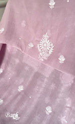 Load image into Gallery viewer, Women's Lakhnavi Handcrafted Unstitched Mul Chanderi Kurta And Dupatta Set - HONC0329033