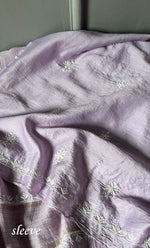 Load image into Gallery viewer, Baseema Women's Lucknowi Handcrafted Chanderi Silk Chikankari Full Suit Material - HONC0268499