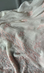 Load image into Gallery viewer, Women's Lakhnavi Handcrafted Mul Chanderi Unstitched Kurta And Dupatta Set- HONC0306163