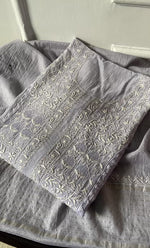 Load image into Gallery viewer, Women's Lakhnavi Handcrafted Mul Chanderi Semi - stitched Kurta And Dupatta Set- HONC0305163