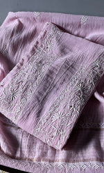 Load image into Gallery viewer, Women's Lakhnavi Handcrafted Mul Chanderi Semi - Stitched Anarkali And Dupatta Set - HONC0284741