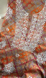Load image into Gallery viewer, Alveena Women's Lakhnavi Handcrafted Cotton Chikankari Suit Material- HONC0251559