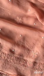 Load image into Gallery viewer, Women's Lakhnavi Handcrafted Viscose Georgette Chikankari Full Suit Material - HONC0267751
