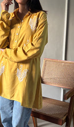 Load image into Gallery viewer, Trisha Women's Lakhnavi Handcrafted Cotton Oversized Chikankari Top - HONC0325811