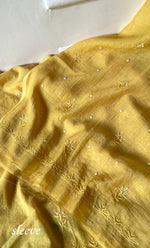 Load image into Gallery viewer, Women's Lakhnavi Handcrafted Mul Chanderi Unstitched Chikankari Full Suit Material - HONC0306982