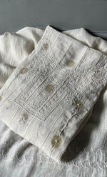 Load image into Gallery viewer, Izna Women's Lakhnavi Handcrafted Mul Chanderi Semi - Stitched Anarkali And Dupatta Set - HONC0305089