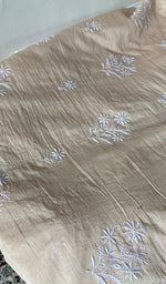 Load image into Gallery viewer, Women's Lakhnavi Handcrafted Mul Chanderi Unstitched Chikankari Full Suit - HONC0367572