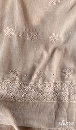 将图像加载到图库查看器中, Women's Lakhnavi Handcrafted Viscose Georgette Chikankari Full Suit Material - HONC0267289