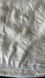 将图像加载到图库查看器中, Women's Lakhnavi Handcrafted Tussar Silk Chikankari Kurta And Dupatta Set - HONC0262815