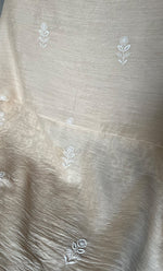 将图像加载到图库查看器中, Women's Lakhnavi Handcrafted Unstitched Munga Silk Chikankari Kurta And Dupatta Set- HONC0337754