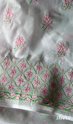 将图像加载到图库查看器中, Misba Women's Lakhnavi Handcrafted Cotton Chikankari Suit Material - HONC0291808