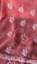 将图像加载到图库查看器中, Women's Lucknowi Handcrafted Faux-Georgette Chikankari Suit Material - HONC0263004