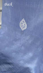 Load image into Gallery viewer, Lucknowi Handcrafted Maheshwari Mul chanderi Chikankari Unstitched Men's Kurta Fabric - HONC0300044