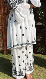 Load image into Gallery viewer, Women's Lakhnavi Handcrafted Muslin Chikankari Kurta And palazzo Set - HONC0229350