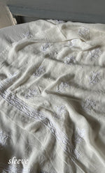 Load image into Gallery viewer, Women's Lakhnavi Handcrafted Pure Silk Georgette Chikankari Kurta And Dupatta Set- HONC0294503