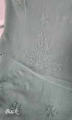 Load image into Gallery viewer, Women's Lucknowi Handcrafted Viscose Georgette Unstitched Chikankari Suit Material - HONC0325151