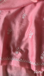 Load image into Gallery viewer, Women's Lakhnavi Handcrafted Mul Chanderi Chikankari Full Suit Material - HONC0256279