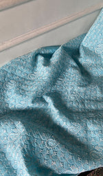 Load image into Gallery viewer, Women's Lakhnavi Handcrafted Cotton Unstitched Chikankari Suit Material - HONC0367378