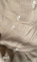 Load image into Gallery viewer, Women's Lakhnavi Handcrafted Unstitched Munga Silk Chikankari Kurta And Dupatta Set- HONC0280937