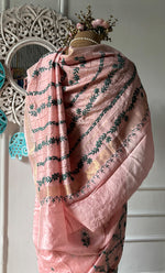 将图像加载到图库查看器中, Women's Lakhnavi Handcrafted Chanderi Silk Chikankari Saree - HONC0312052