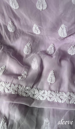 将图像加载到图库查看器中, Women's Lucknowi Handcrafted Faux-Georgette Chikankari Suit Material - HONC0263424