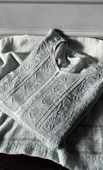 Load image into Gallery viewer, Women's Lakhnavi Handcrafted Mul Chanderi Semi-stitched Kurta And Dupatta Set- HONC0204460