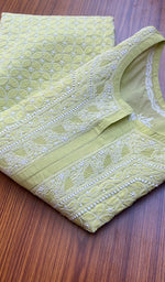 将图像加载到图库查看器中, Women's Lakhnavi Handcrafted Cotton Chikankari Kurti - HONC0274210