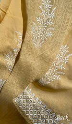 将图像加载到图库查看器中, Women's Lakhnavi Handcrafted Pure Cotton Semi - Stitched Kurta And Dupatta Set - HONC0212215