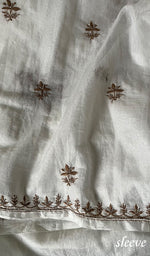 Load image into Gallery viewer, Women's Lakhnavi Handcrafted Mul Chanderi Unstitched Kurta And Dupatta Set - HONC0253436