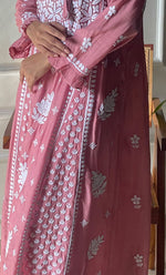 将图像加载到图库查看器中, Women's Lucknowi Handcrafted Muslin Chikankari Kurti - HONC0292604