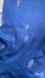 Load image into Gallery viewer, Women's Lucknowi Handcrafted Chanderi Silk Unstitched Chikankari Full Suit Material - HONC0351090